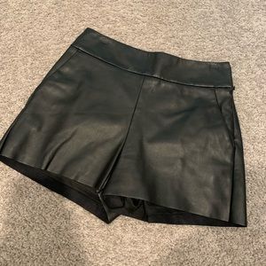 Express leather shorts
